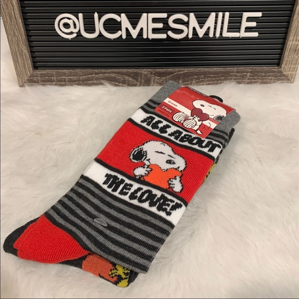 PEANUTS Snoopy/Woodstock Crew Socks